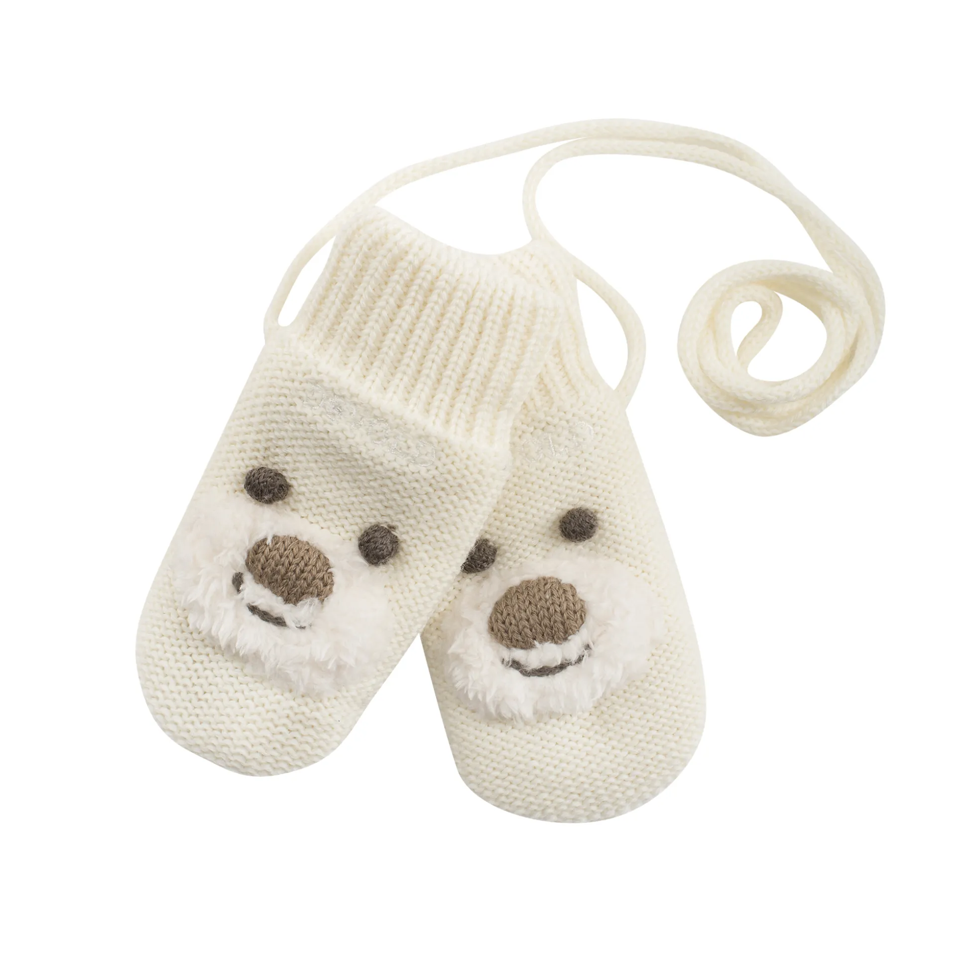 Flash Sale Bear Merino Mitten Baby Barn Votter & Hansker