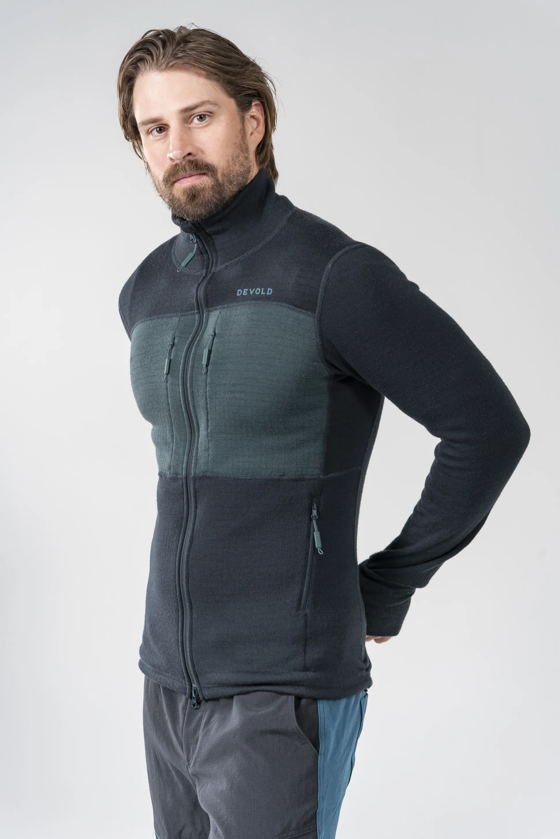 Hot Egga Grid Merino Jkt Man Herre Ulljakke