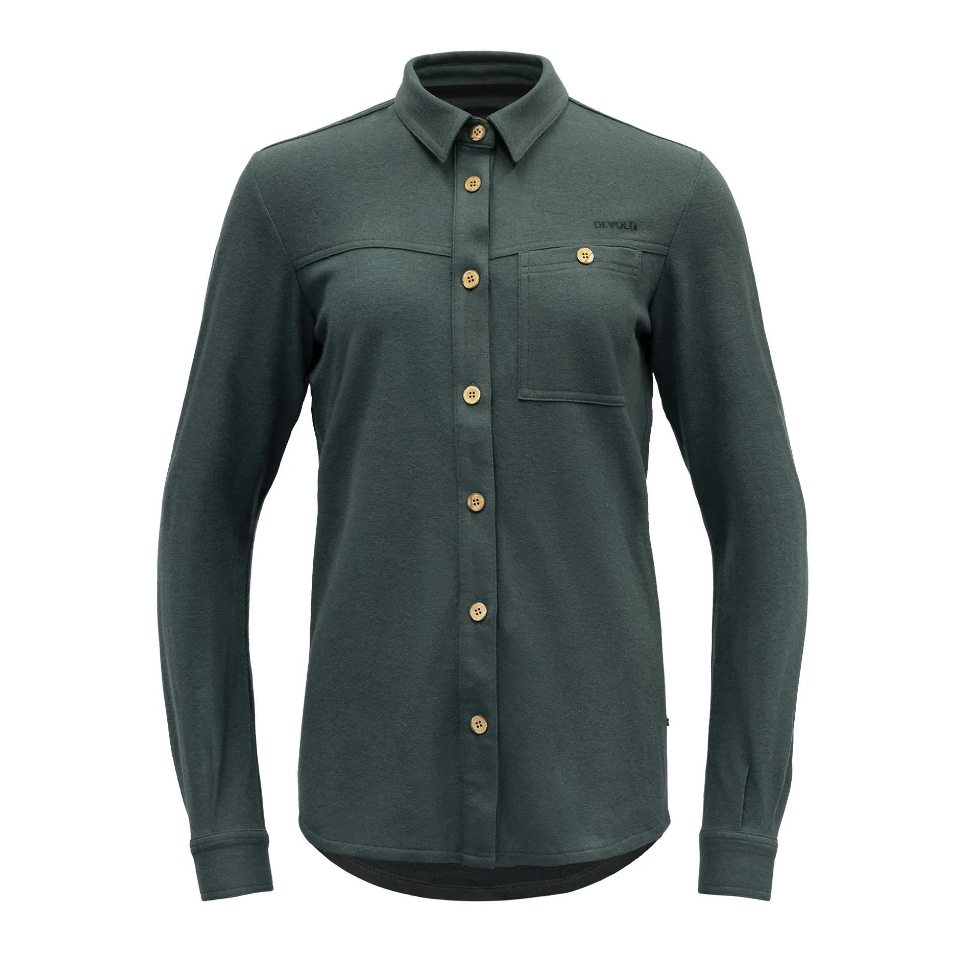 Sale Keipen Merino Button Shirt Wmn Dame Ulljakke